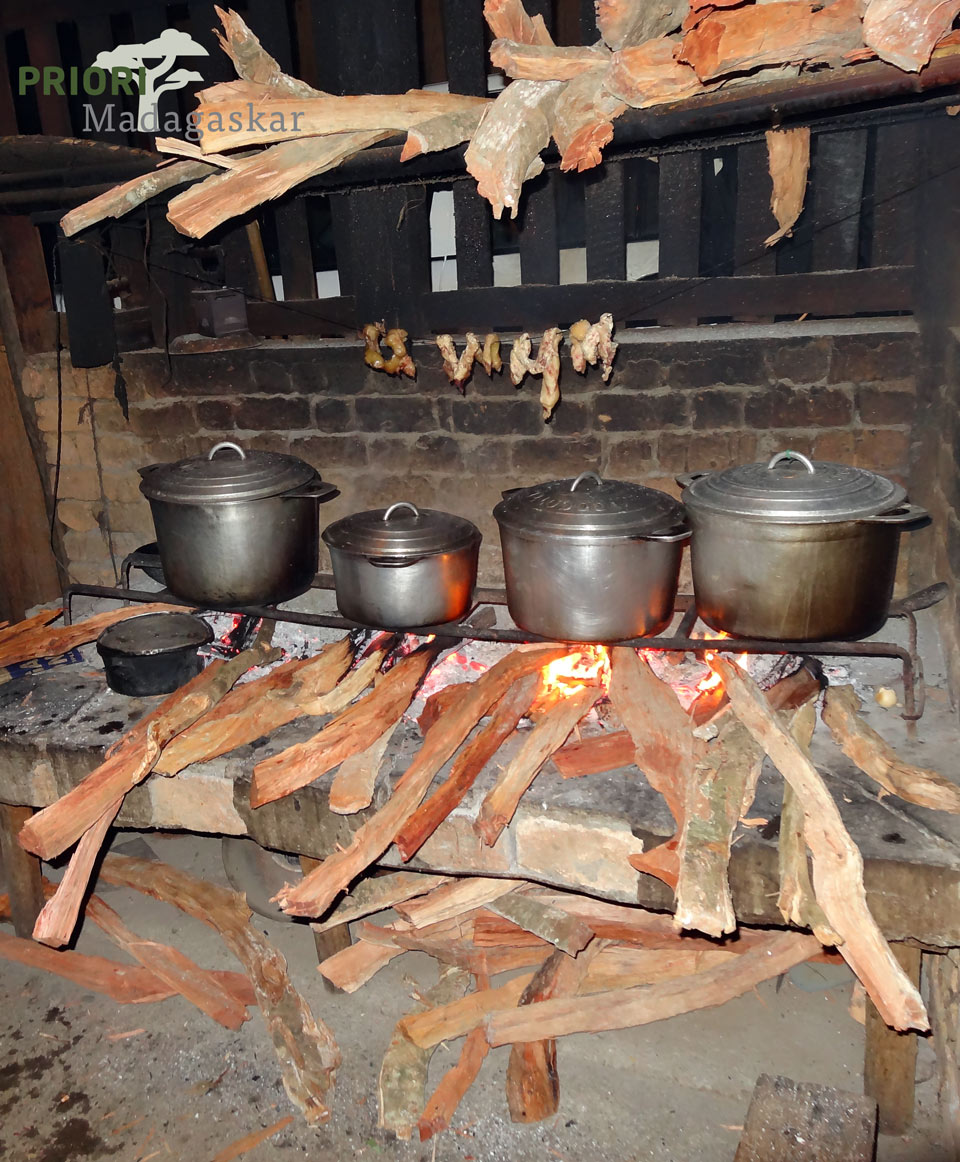 Madagaskar Küche Feuerstelle